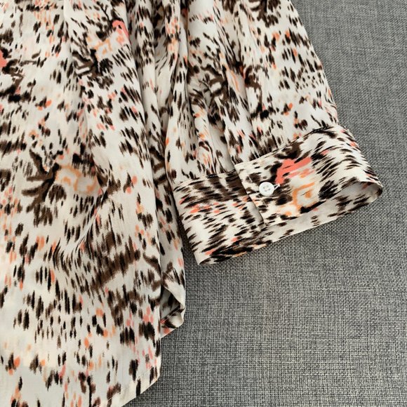 White‎ Stag Button Down Chiffon Blouse Collared XL (16-18) Long Sleeve Polyester - Picture 12 of 13